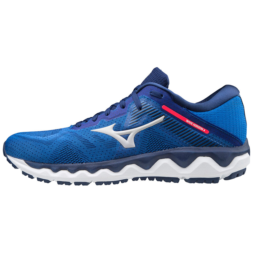 Panske Bezecke Topanky Mizuno Wave Horizon 4 Modre/Ruzove Vypredaj LFMC84569